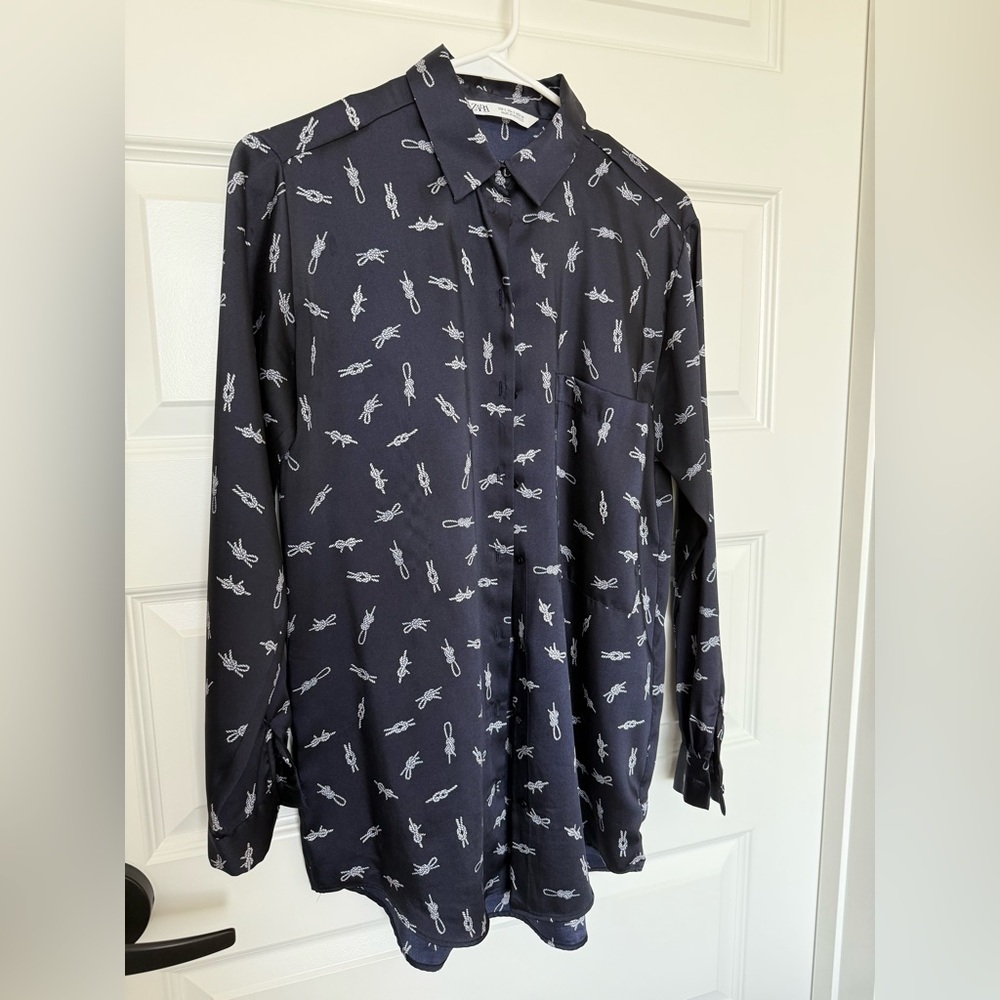 Zara Oversized Satin Shirt